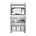 Kitchen Cart Totti, Double Door Cabinet, One Open white-particle board