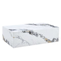 Modern Mdf Coffee Table With Marble Pattern 39.37X23.62X11.81 Inches Stylish And Durable Design W1151119518 White Mdf