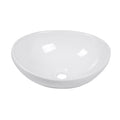 16X13 Inch White Ceramic Oval Vessel Bathroom Sink White Ceramic