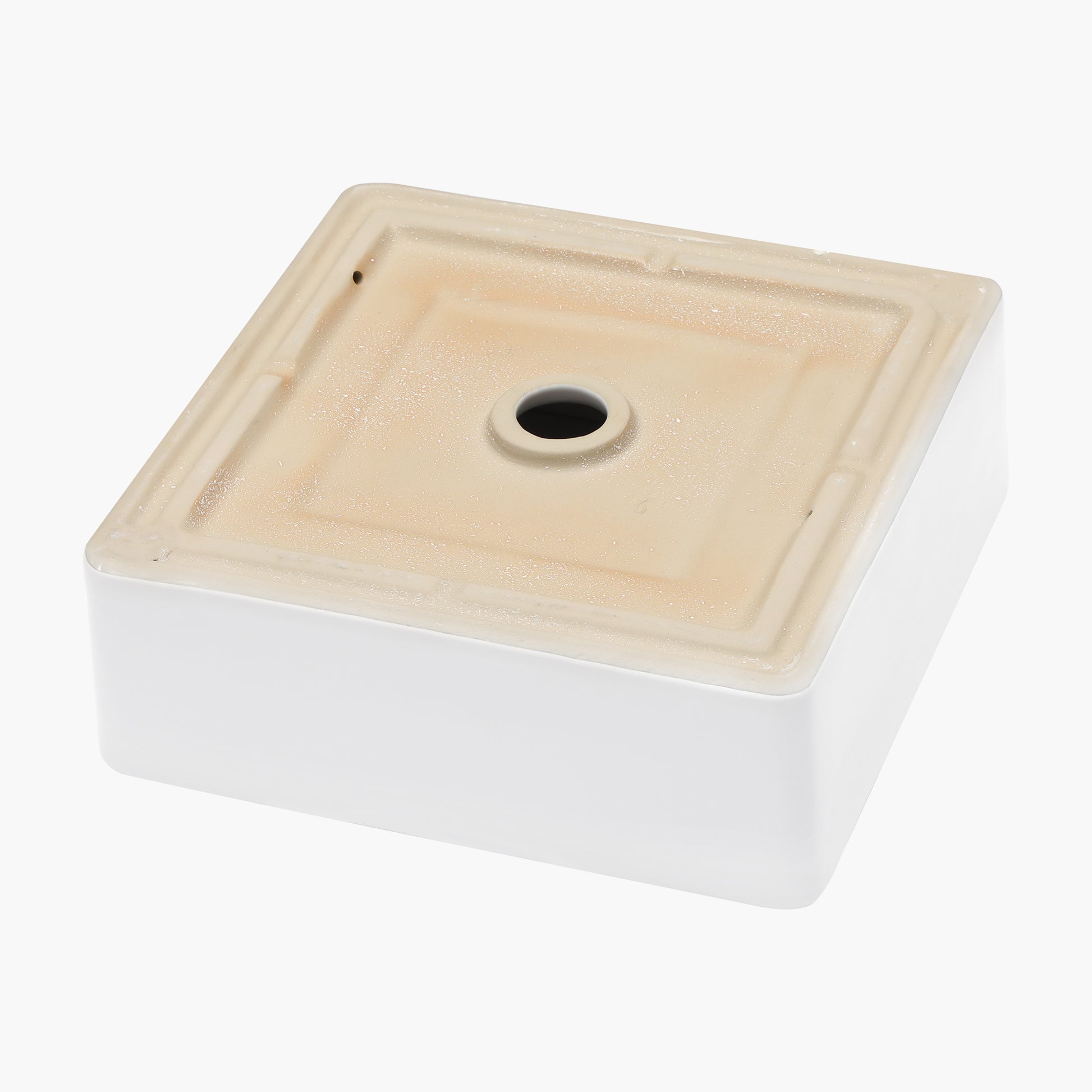 15X15 Inch White Ceramic Square Vessel Bathroom Sink White Ceramic