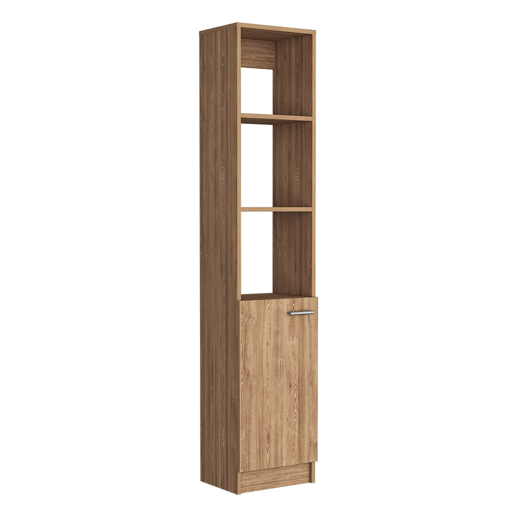 Linen Cabinet Emmett,Two Interior Shelves, Pine Finish Espresso Particle Board