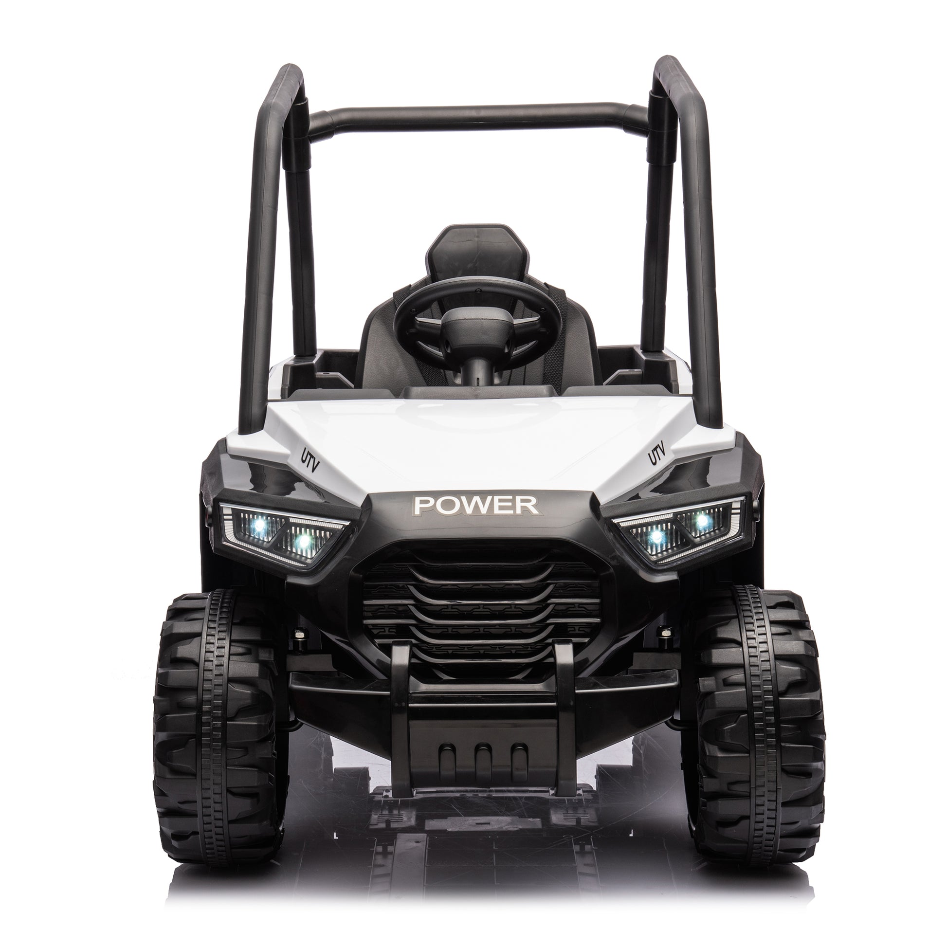 12V Dual Drive Remote Control Electric Kid Ride On Car,Battery Powered Kids Ride On Car White, 4 Wheels Children Toys Vehicle,Led Headlights,Remote Control,Music,Usb. White Polyethylene