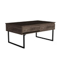 Lift Top Coffee Table With Drawer Vezu, Dark Walnut Finish Brown Particle Board