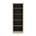 Storage Cabinet Pipestone, Five Shelves, Light Oak Black Wengue Finish Light Oak Particle Board