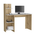 Desk Wichita, Four Shelves, Light Oak White Finish Multicolor Particle Board