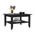 Coffee Table San Jose, One Shelf, Black Wengue Finish Black Particle Board