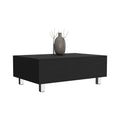 Lift Top Coffee Annapolis, Storage Compartment, Black Wengue Finish Black Particle Board