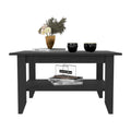 Coffee Table San Jose, One Shelf, Black Wengue Finish Black Particle Board