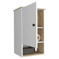 Medicine Cabinet Porto, Two Internal Shelves, Light Oak White Finish Light Oak Particle Board