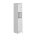 Linen Cabinet Albany, Four Interior Shelves, White Finish White Particle Board