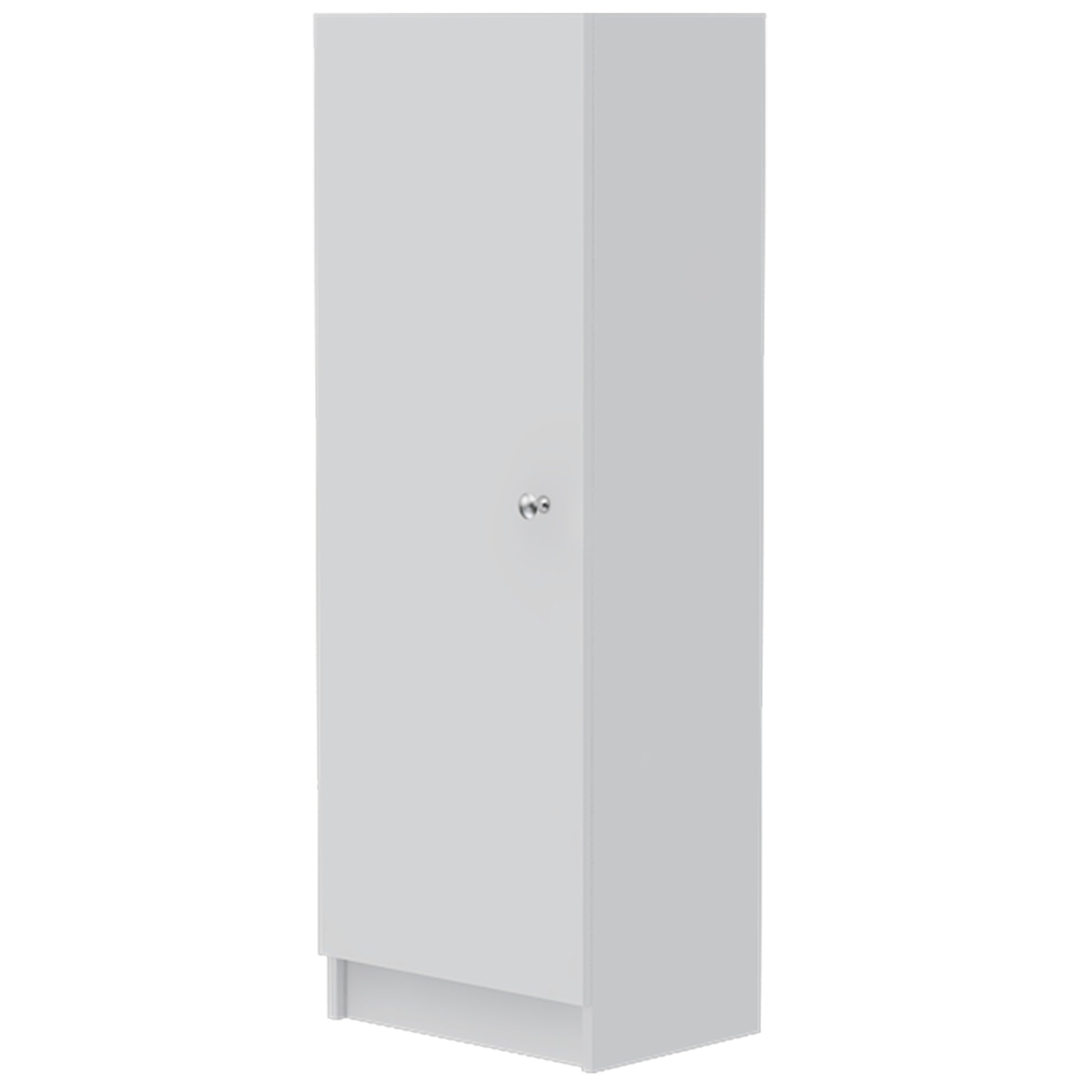 Pantry Miami, Single Door Cabinet, White Finish White Particle Board