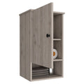 Medicine Cabinet Porto, Two Internal Shelves, Light Gray Finish Light Gray Particle Board