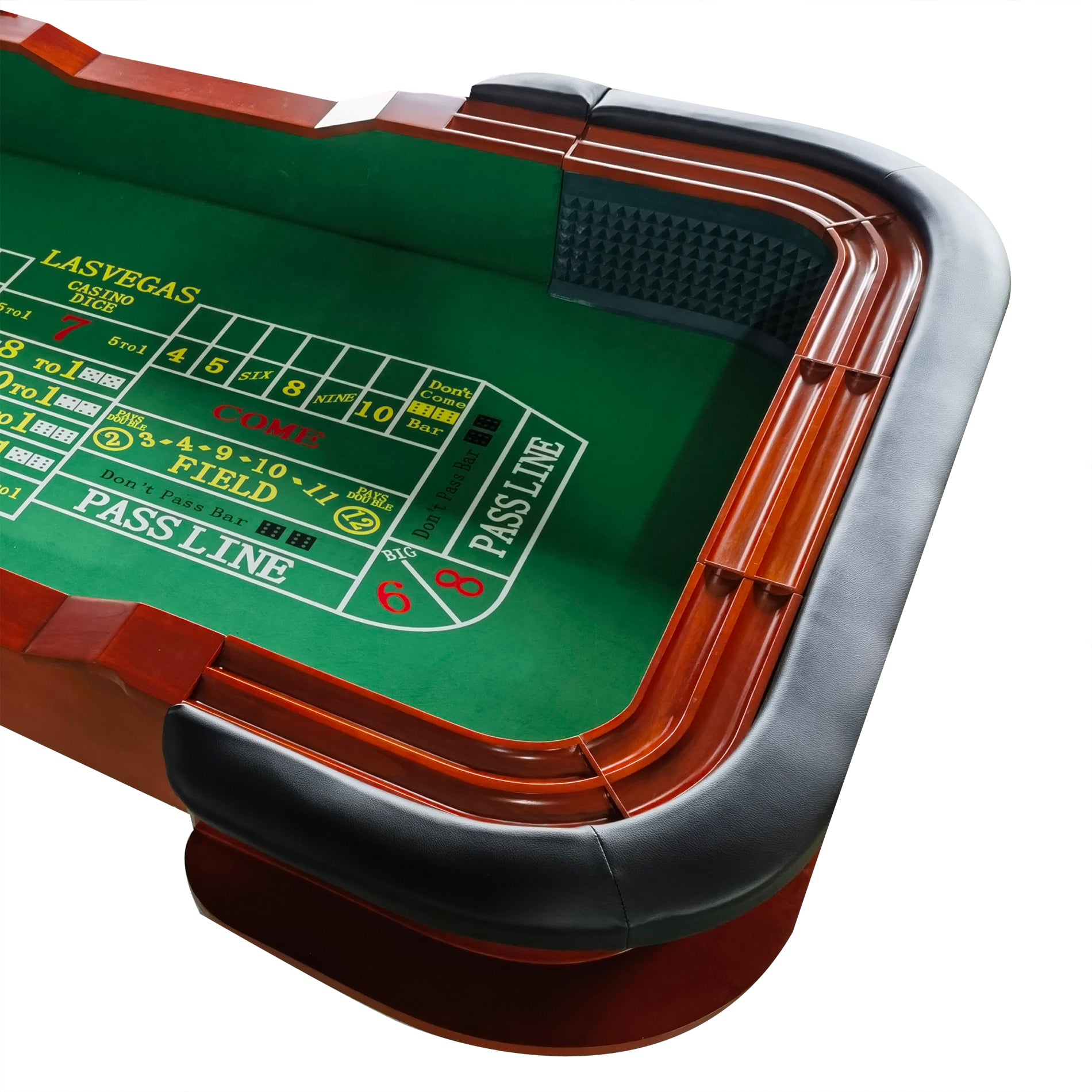 93" Classic Craps Dice Game Poker Table Green Green Wood