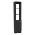 Linen Cabinet Emmett, Two Interior Shelves, Black Wengue Finish Black Particle Board