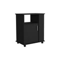 Lower Microwave Cabinet Kit, Black Wengue Finish Black Particle Board