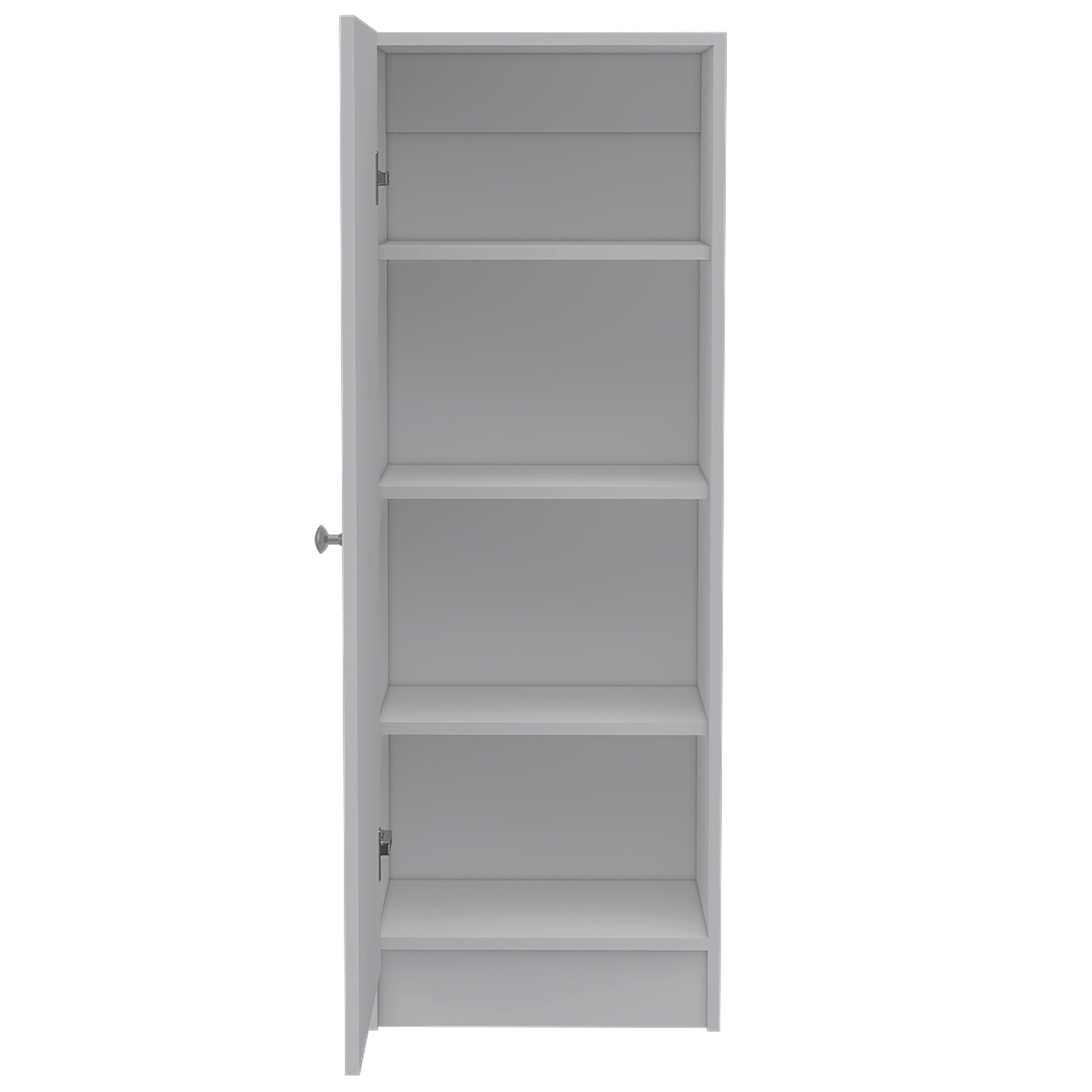 Pantry Miami, Single Door Cabinet, White Finish White Particle Board