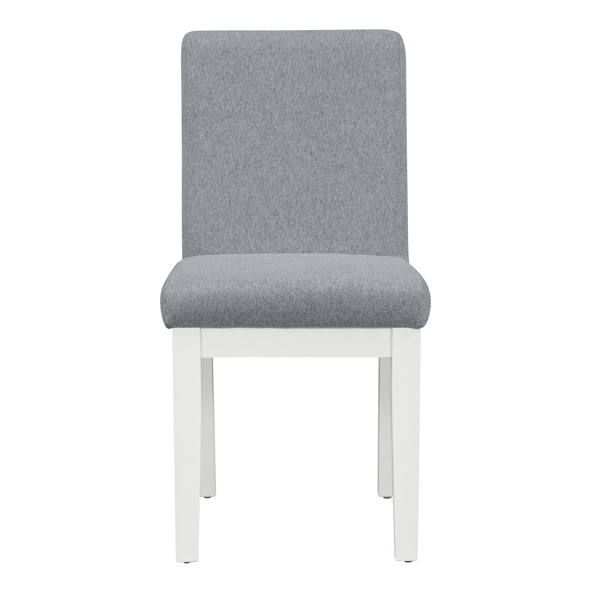 Simple And Modern 4 Piece Upholstered Chairs With White Legs For Living Room, Dining Room White Gray White Gray Rubber Wood