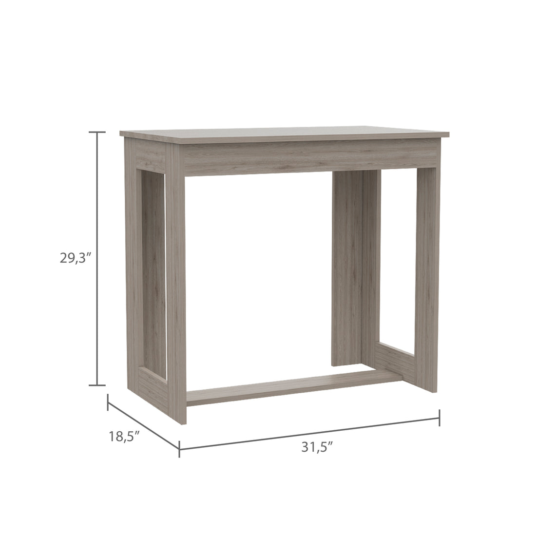 Desk Honolulu, Writing Desk, Light Gray Finish