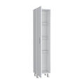 Storage Cabinet Molekeede, Four Shelves, White Finish White Particle Board