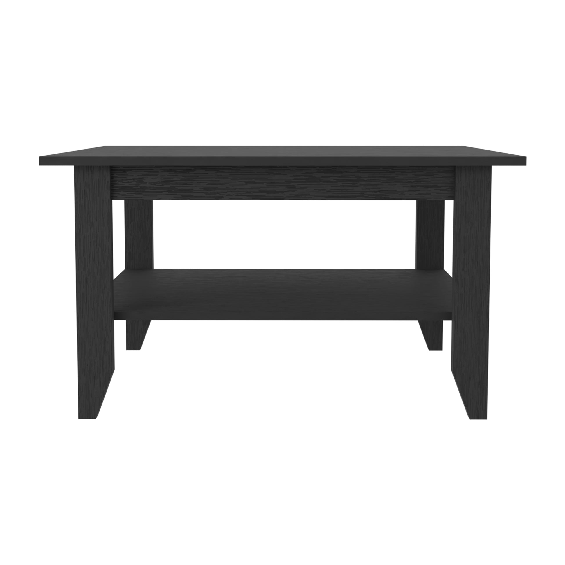 Coffee Table San Jose, One Shelf, Black Wengue Finish Black Particle Board