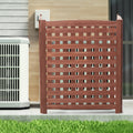 Air Conditioner Fence Screen Outside, Cedar Privacy Fence 3 Panels To Hide Ac & Trash Enclosure, 32