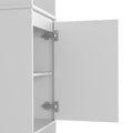 Kitchen Pantry Feery, Single Door Cabinet, Interior And External Shelves, White Finish White Particle Board