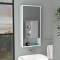 Medicine Cabinet Irvine, One External Shelf, White Finish White Particle Board