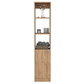 Linen Cabinet Emmett,Two Interior Shelves, Pine Finish Espresso Particle Board