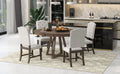 5 Piece Retro Functional Dining Set, Round Table With A 16