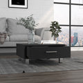 Coffee Table Albuquerque, One Drawer, Black Wengue Finish Black Particle Board