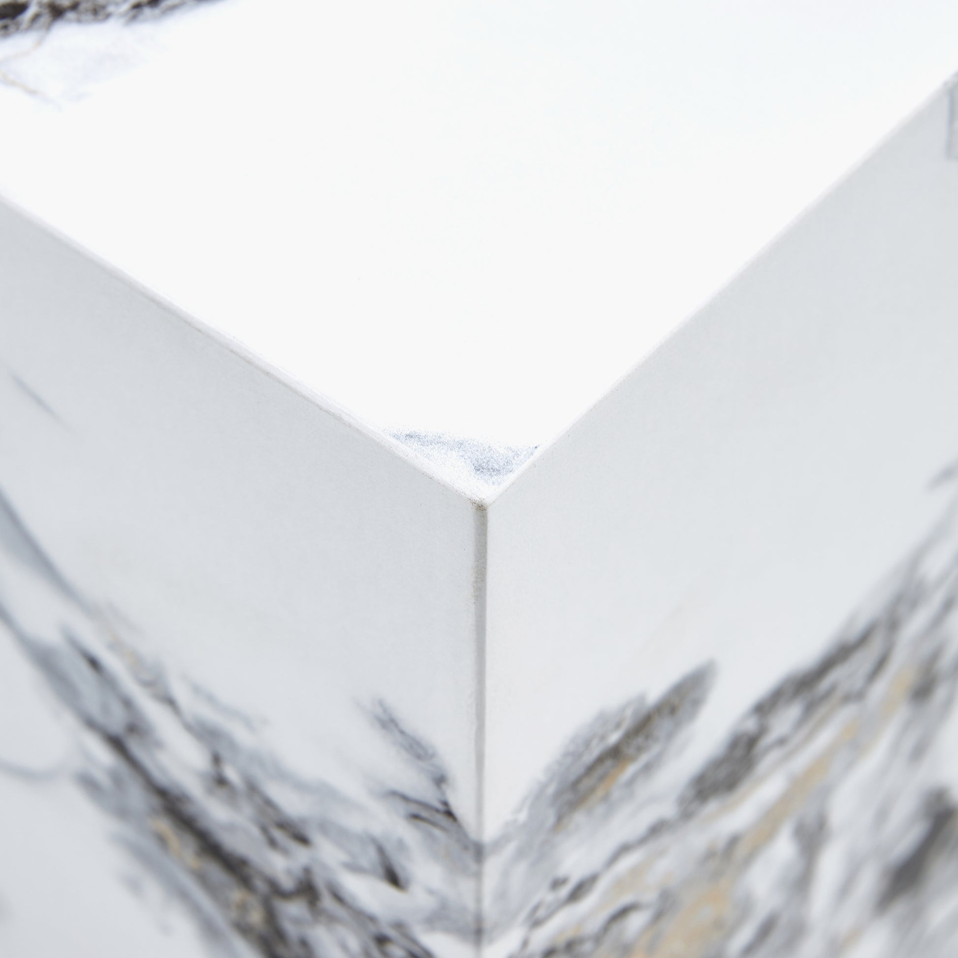 Compact Mdf Coffee Table: 11.81X11.81X19.69 Inches, Stylish Texture Design White Mdf