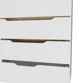 Dresser Oboe, Superior Top, Four Drawers, White Light Oak Finish White Light Oak Particle Board