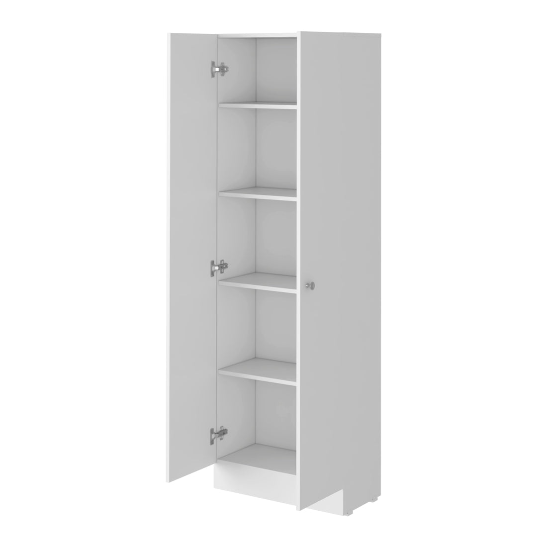 Storage Cabinet Pipestone, Double Door, White Finish White Particle Board