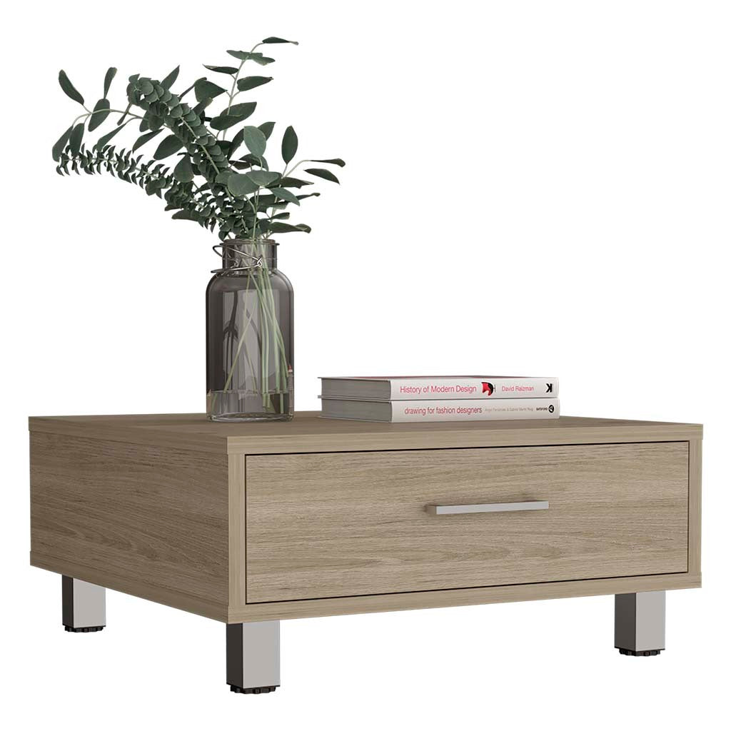 Coffee Table Albuquerque, One Drawer, Light Pine Finish Beige Particle Board