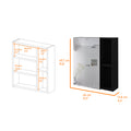Medicine Cabinet Mirror Clifton, Five Internal black-particle board