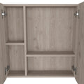 Medicine Cabinet Prague, Four Internal Shelves, Single Door, Light Gray Finish Light Gray Particle Board