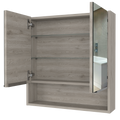 Medicine Cabinet With Mirror Lexington,Three Internal Shelves, Light Gray Finish Light Gray Particle Board