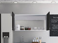 Wall Cabinet Toran, Two Shelves, Double Door, Black brown-particle board