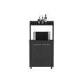 Kitchen Cart Totti, Double Door Cabinet, One Open black-particle board