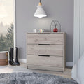 3 Drawers Dresser Maryland, Superior Top, Light Gray Finish Light Gray Particle Board