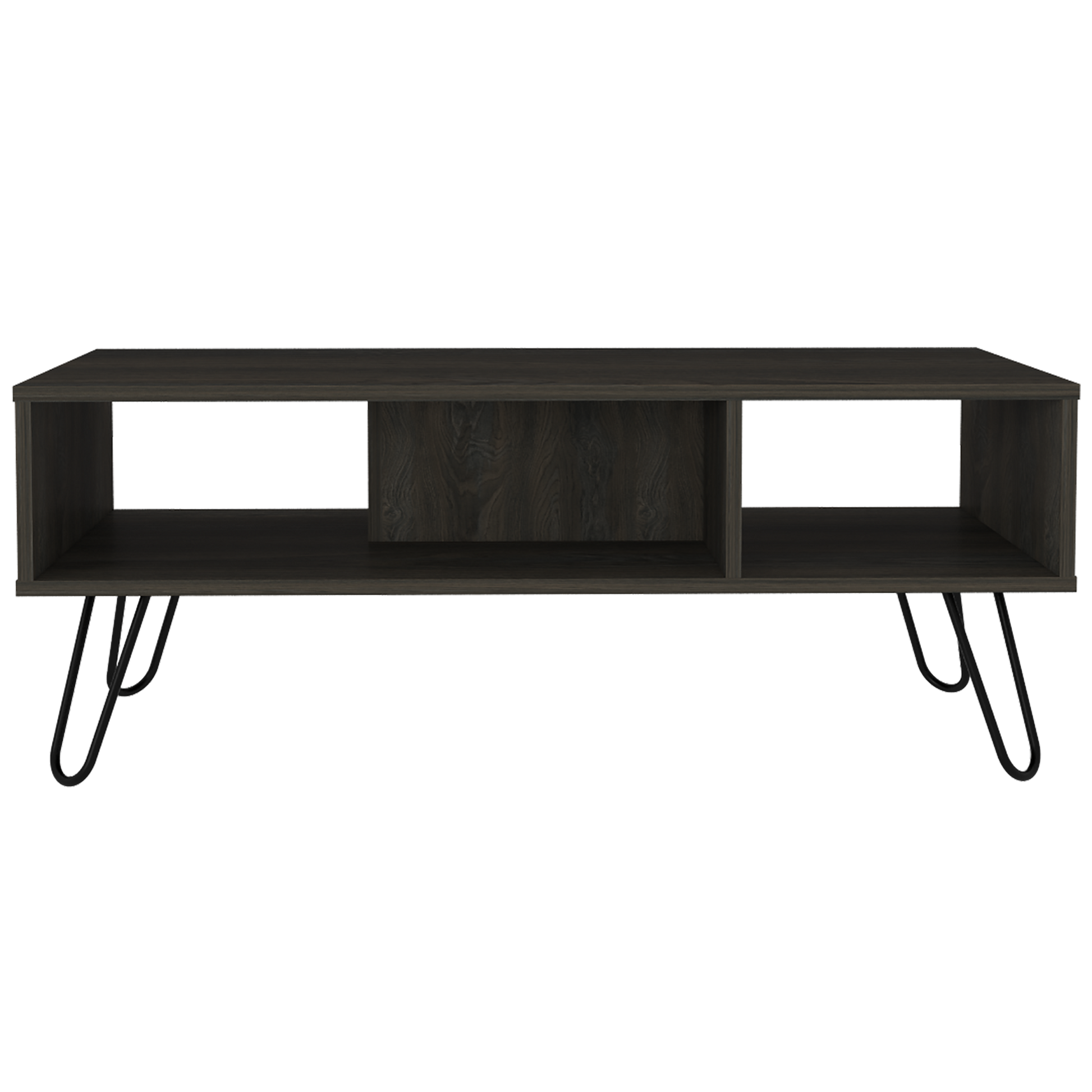 Coffee Table Minnesota, Two Shelves, Carbon Espresso Finish Espresso Particle Board