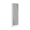 Shoe Rack Chimg, Mirror, Five Interior Shelves, Single Door Cabinet, White Finish White Particle Board