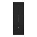 Armoire Tarento, Two Drawers, Black Wengue Finish Black Particle Board