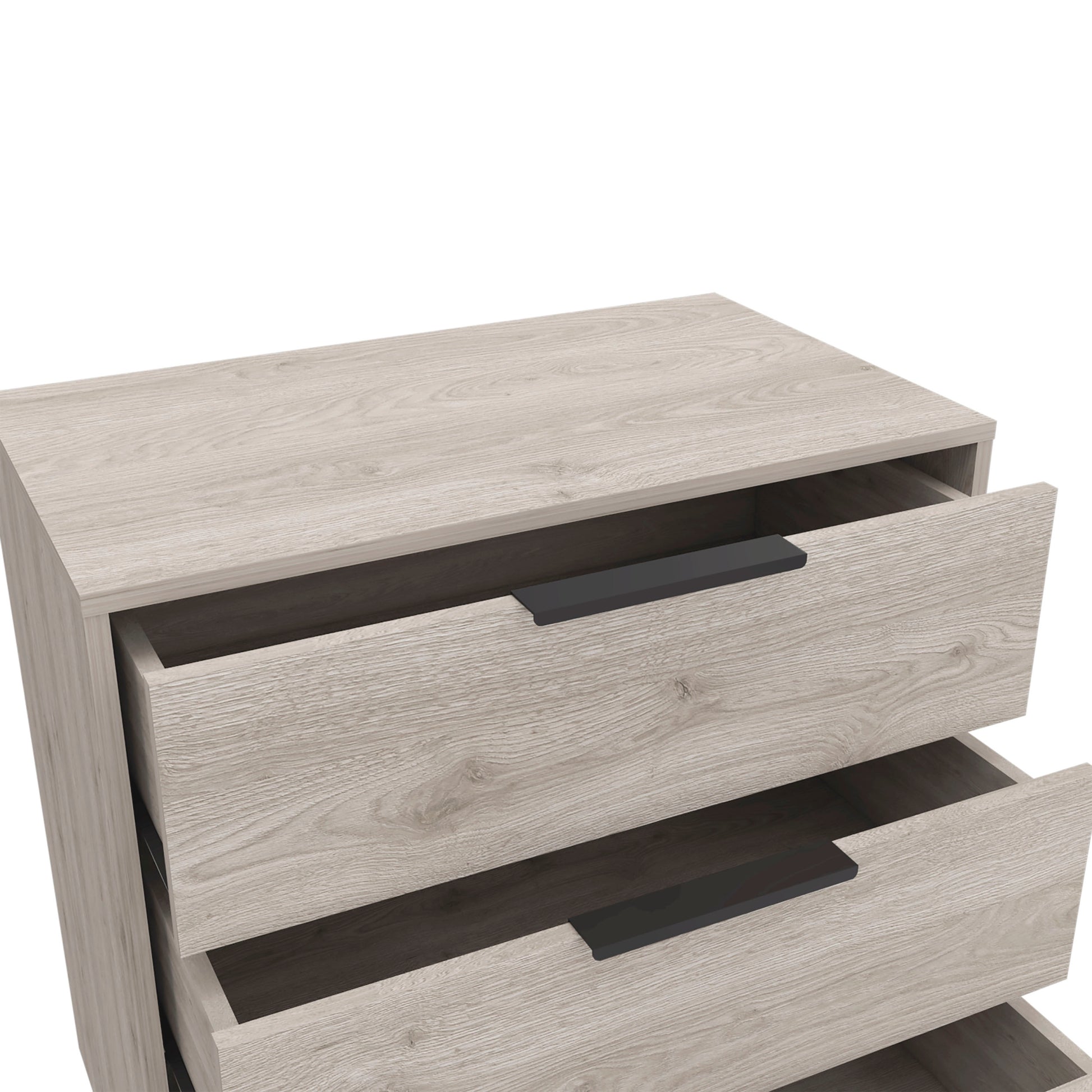 3 Drawers Dresser Maryland, Superior Top, Light Gray Finish Light Gray Particle Board