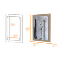 Bathroom Mirror Epic, Frame, Light Pine Finish Beige Particle Board