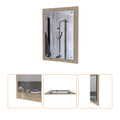 Bathroom Mirror Epic, Frame, Light Pine Finish Beige Particle Board