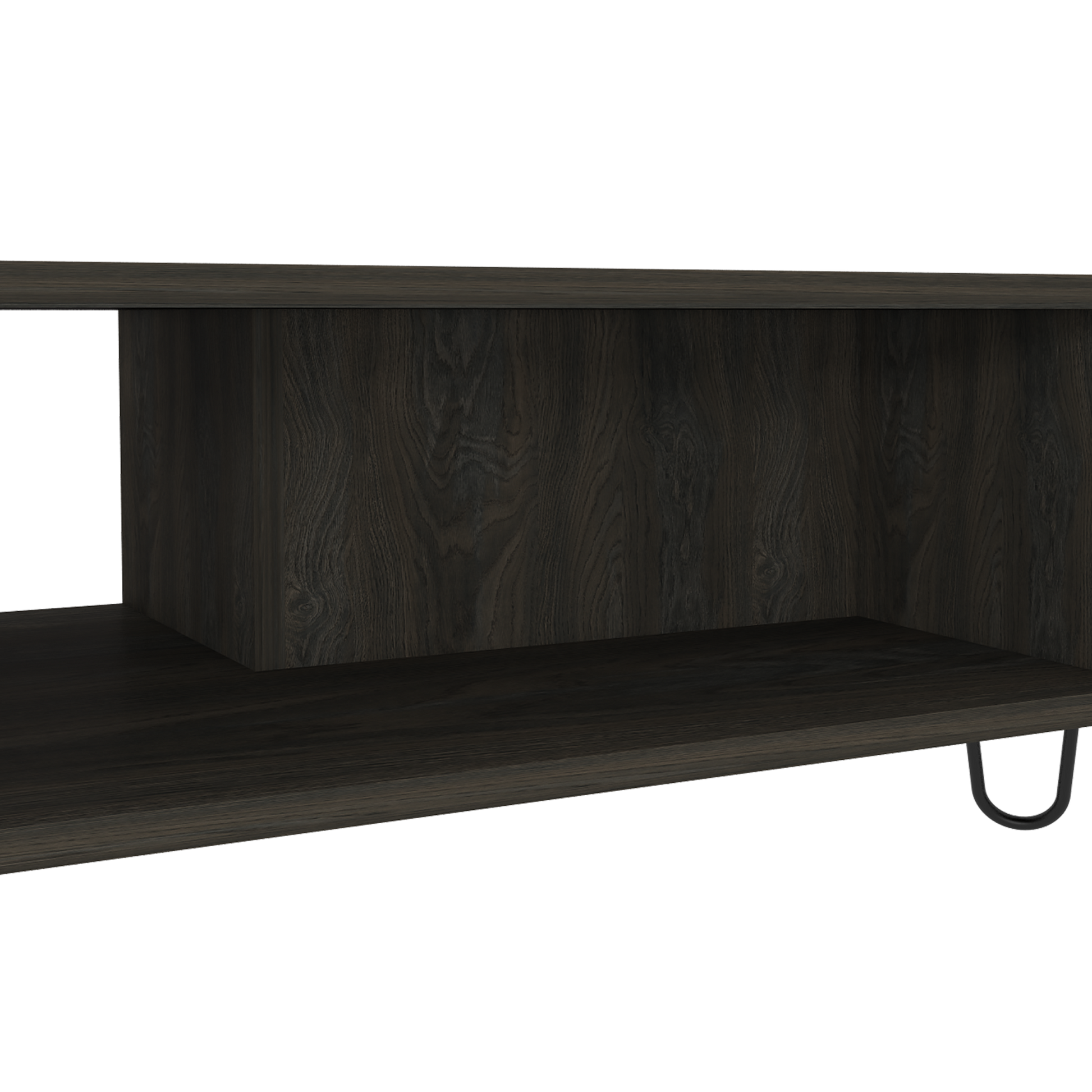 Coffee Table Minnesota, Two Shelves, Carbon Espresso Finish Espresso Particle Board