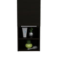 Medicine Cabinet Hazelton, Two Interior Shelves, Black Wengue Finish Black Particle Board