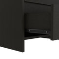 Nightstand Dreams, Two Drawers, Black Wengue Finish Black Particle Board