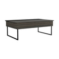 Lift Top Coffee Table Wuzz, Two Legs, Two Shelves, Carbon Espresso Black Wengue Finish Espresso Particle Board